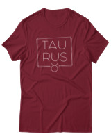 T-Shirt Αντρικό - Taurus Square - Color Thumbnail Σκούρο Κόκκινο