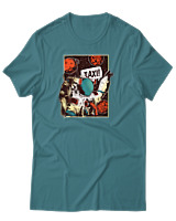 T-Shirt Αντρικό - Taxi Astronaut - Color Thumbnail Μπλε Πράσινο