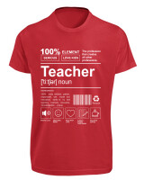 T-Shirt Fit - Teacher - Color Thumbnail Κόκκινο