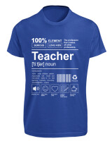 T-Shirt Fit - Teacher - Color Thumbnail Μπλε Ρουά