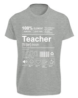 T-Shirt Fit - Teacher - Color Thumbnail Γκρι Μελανζέ