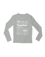Μακρυμάνικο Μακό - Teacher - Color Thumbnail Γκρι Μελανζέ