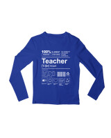 Μακρυμάνικο Μακό - Teacher - Color Thumbnail Μπλε Ρουά