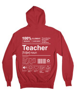 Ζακέτα Φούτερ με κουκούλα - Teacher - Color Thumbnail Κόκκινο