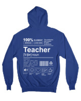 Ζακέτα Φούτερ με κουκούλα - Teacher - Color Thumbnail Μπλε Ρουά