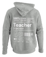 Φούτερ με κουκούλα - Teacher - Color Thumbnail Γκρι Μελανζέ