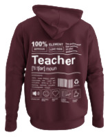 Φούτερ με κουκούλα - Teacher - Color Thumbnail Marron