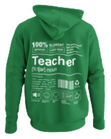 Φούτερ με κουκούλα - Teacher - Color Thumbnail Kelly Green