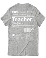 T-Shirt Unisex - Teacher - Color Thumbnail Γκρί Μελανζέ