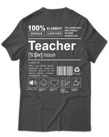 T-Shirt Unisex - Teacher - Color Thumbnail Ανθρακί