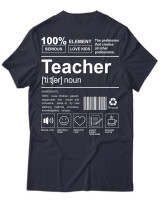 T-Shirt Unisex - Teacher - Color Thumbnail Σκούρο Μπλέ