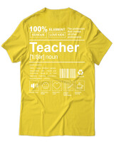 T-Shirt Unisex - Teacher - Color Thumbnail Κίτρινο Χρυσό