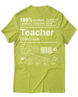 T-Shirt Unisex - Teacher - Color Thumbnail Λαχανί