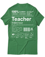 T-Shirt Unisex - Teacher - Color Thumbnail Πράσινο
