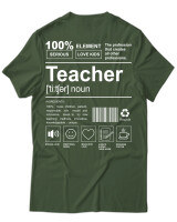 T-Shirt Unisex - Teacher - Color Thumbnail Κυπαρισσί
