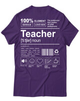 T-Shirt Unisex - Teacher - Color Thumbnail Μώβ