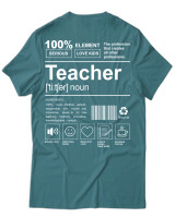 T-Shirt Unisex - Teacher - Color Thumbnail Μπλέ Πράσινο