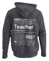 Φούτερ με κουκούλα - Teacher - Color Thumbnail Ανθρακί