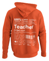 Φούτερ με κουκούλα - Teacher - Color Thumbnail Πορτοκαλί