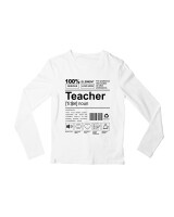 Μακρυμάνικο Μακό - Teacher - Color Thumbnail 'Ασπρο