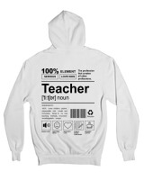 Ζακέτα Φούτερ με κουκούλα - Teacher - Color Thumbnail 'Ασπρο