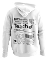 Φούτερ με κουκούλα - Teacher - Color Thumbnail ΄Ασπρο