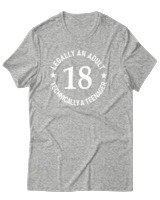 T-Shirt Αντρικό - Technically A Teenager - Color Thumbnail Γκρι Μελανζέ
