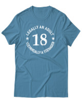 T-Shirt Αντρικό - Technically A Teenager - Color Thumbnail Τιρκουάζ