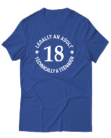T-Shirt Αντρικό - Technically A Teenager - Color Thumbnail Μπλε Ρουά