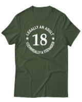 T-Shirt Αντρικό - Technically A Teenager - Color Thumbnail Κυπαρισσί