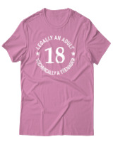 T-Shirt Αντρικό - Technically A Teenager - Color Thumbnail Ροζ
