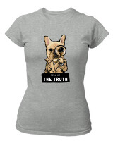 T-Shirt Στενή Γραμμή - Tell Me The Truth - Color Thumbnail Γκρι Μελανζέ