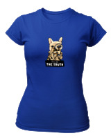 T-Shirt Στενή Γραμμή - Tell Me The Truth - Color Thumbnail Μπλε Ρουά