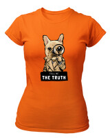 T-Shirt Στενή Γραμμή - Tell Me The Truth - Color Thumbnail Πορτοκαλί