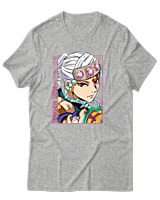 T-Shirt Unisex - Tengen Uzui - Color Thumbnail Γκρι Μελανζέ