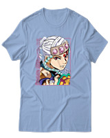 T-Shirt Unisex - Tengen Uzui - Color Thumbnail Γαλάζιο
