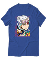 T-Shirt Unisex - Tengen Uzui - Color Thumbnail Μπλε Ρουά