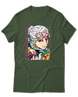T-Shirt Unisex - Tengen Uzui - Color Thumbnail Κυπαρισσί