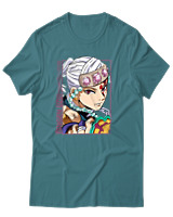 T-Shirt Unisex - Tengen Uzui - Color Thumbnail Μπλε Πράσινο
