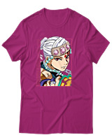 T-Shirt Unisex - Tengen Uzui - Color Thumbnail Φουξια