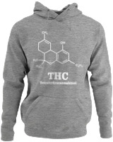 Φούτερ με κουκούλα - Tetrahydrocannabinol - Color Thumbnail Γκρι Μελανζέ