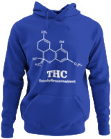 Φούτερ με κουκούλα - Tetrahydrocannabinol - Color Thumbnail Μπλε Ρουά