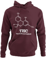 Φούτερ με κουκούλα - Tetrahydrocannabinol - Color Thumbnail Marron