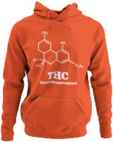 Φούτερ με κουκούλα - Tetrahydrocannabinol - Color Thumbnail Orange