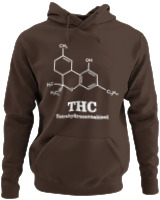 Φούτερ με κουκούλα - Tetrahydrocannabinol - Color Thumbnail Καφέ
