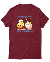 T-Shirt Αντρικό - That One Friend - Color Thumbnail Σκούρο Κόκκινο