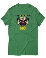 T-Shirt Αντρικό - The Answer Is No - Color Thumbnail Πράσινο
