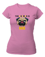 T-Shirt Στενή Γραμμή - The Answer Is No - Color Thumbnail Ροζ