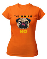 T-Shirt Στενή Γραμμή - The Answer Is No - Color Thumbnail Πορτοκαλί