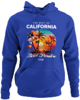 Φούτερ με κουκούλα - The Best Of California - Color Thumbnail Μπλε Ρουά